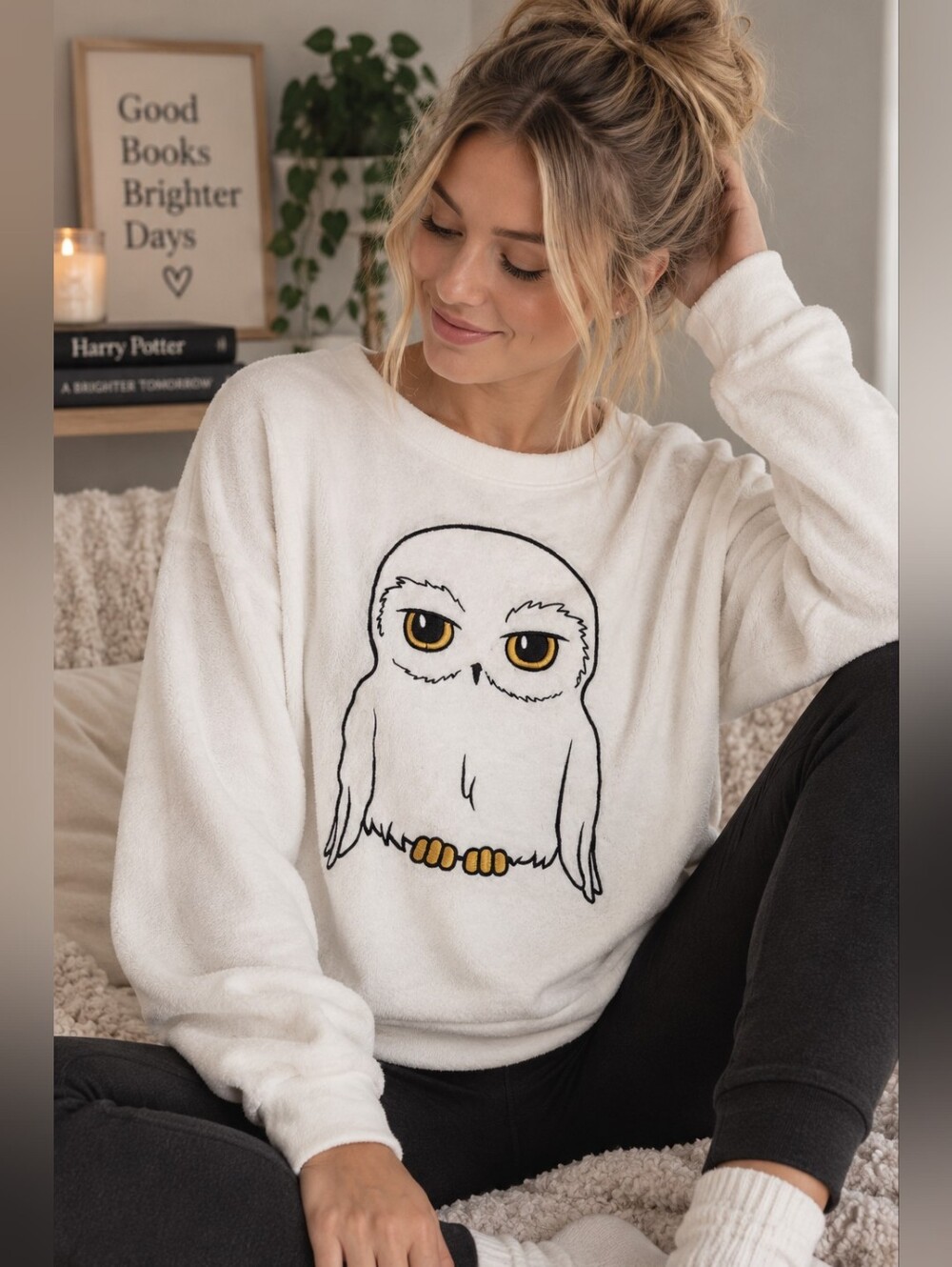 Warner Bros. Harry Potter Hedwig Owl Cozy Sweatshirt XL